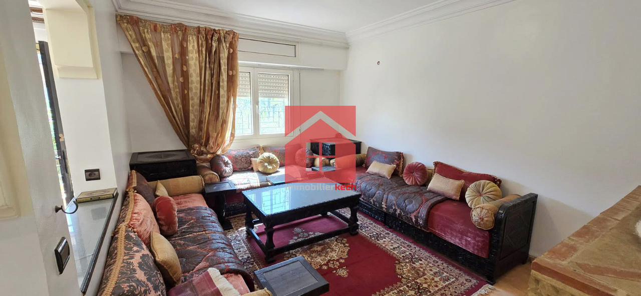 شقة فارغة بالبالكون وحديقة خاصة للكراء الشهري – قرب القرية السياحية، مراكش